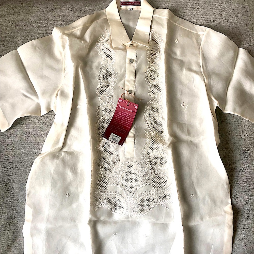 Titan Barong of Lumban Men’s Beige Shirt